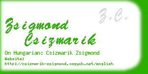 zsigmond csizmarik business card